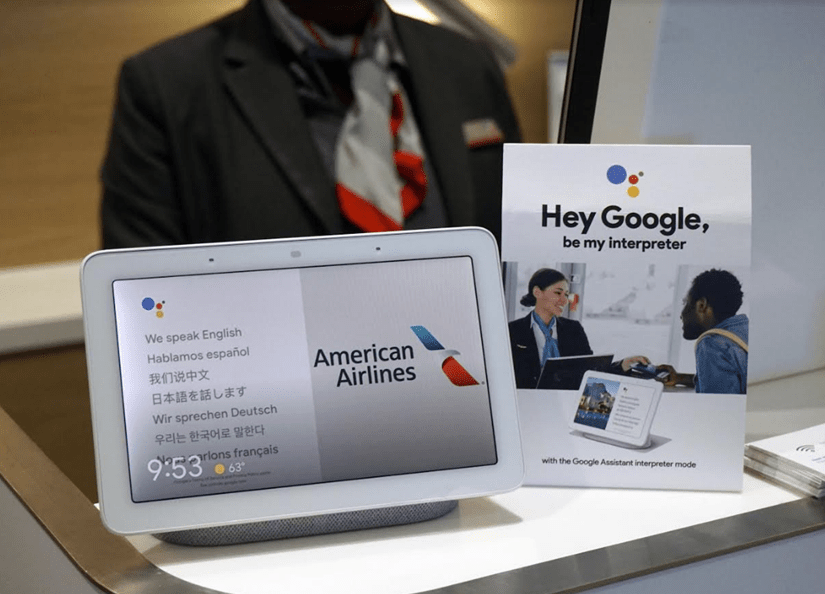 American Airlines con tecnología de modo intérprete de Google Assistant
