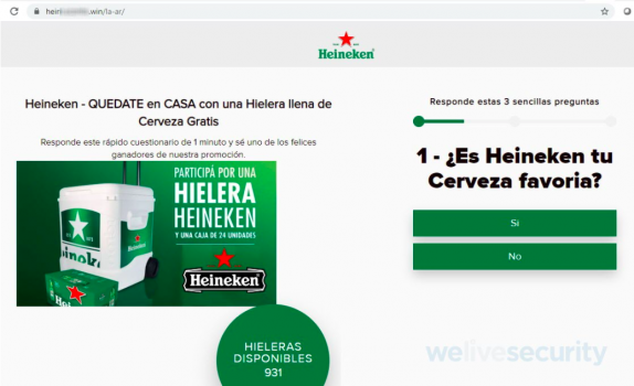 Heineken NO está regalando cervezas por mensaje de Whatsapp: ESET
