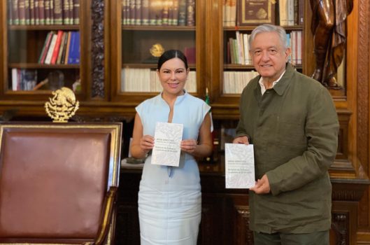 Reunión del Presidente López Obrador y la Presidenta de la Cámara de Diputados Laura Rojas