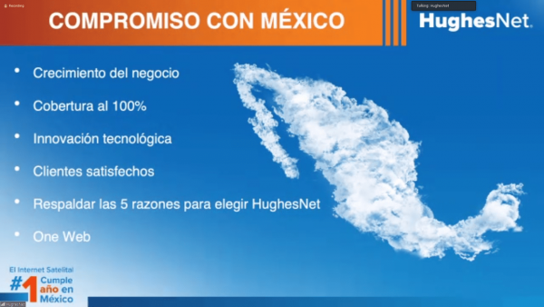 Internet satelital de HughesNet México cubrirá el 100% del país en 2021