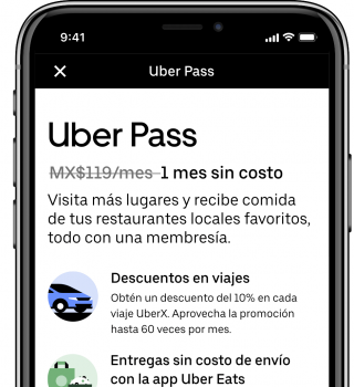 Lanzan membresía                    Uber Pass en México