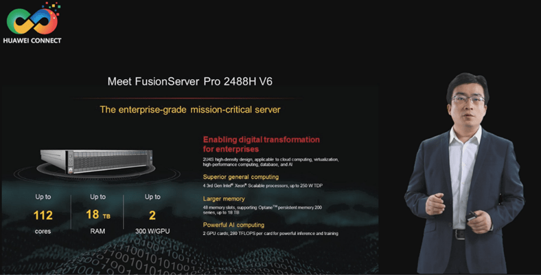 Huawei e Intel lanzan servidor inteligente FusionServer Pro V6