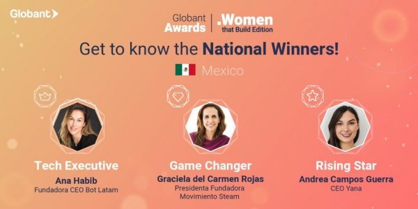 Ganadoras de los Globant Awards: Women that Build Edition en México