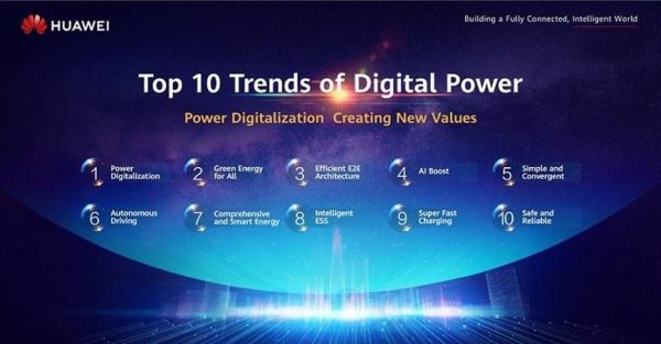Presenta Huawei 10 tendencias en el campo de la energía digital