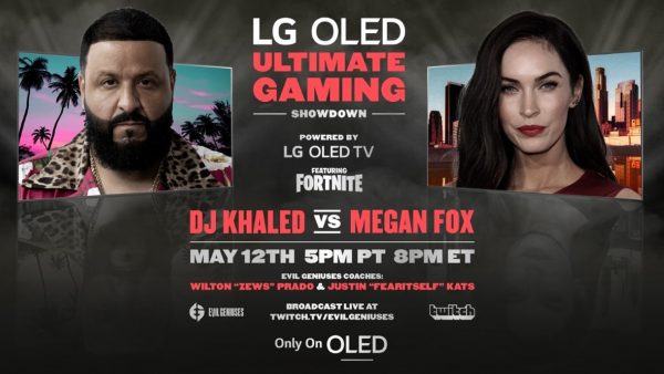 OLED crea lo imposible: Megan Fox y  DJ Khaled se enfrentan en Fortnite