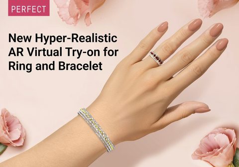 Joyería virtual, anillos y pulseras, basadas en RA de Perfect Corp.