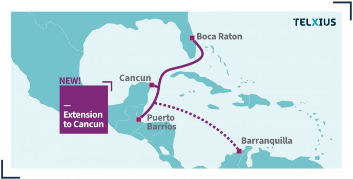 Anuncia Telxius extensión de cable submarino de fibra óptica a Cancún