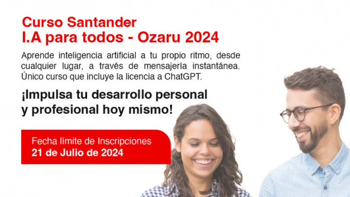 Santander y Fundación Ozaru otorgarán 1,000 becas para aprender IA 