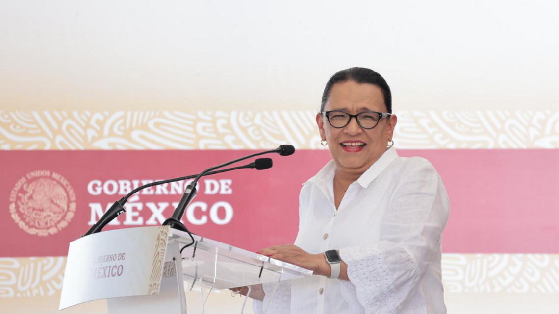 Resalta AMLO el importante papel de Rosa Icela Rodríguez en evento en San Luis Potosí