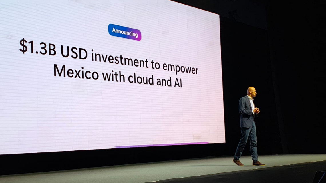 Microsoft anuncia nueva inversión de 1300 mdd en México para su IA y datacenter