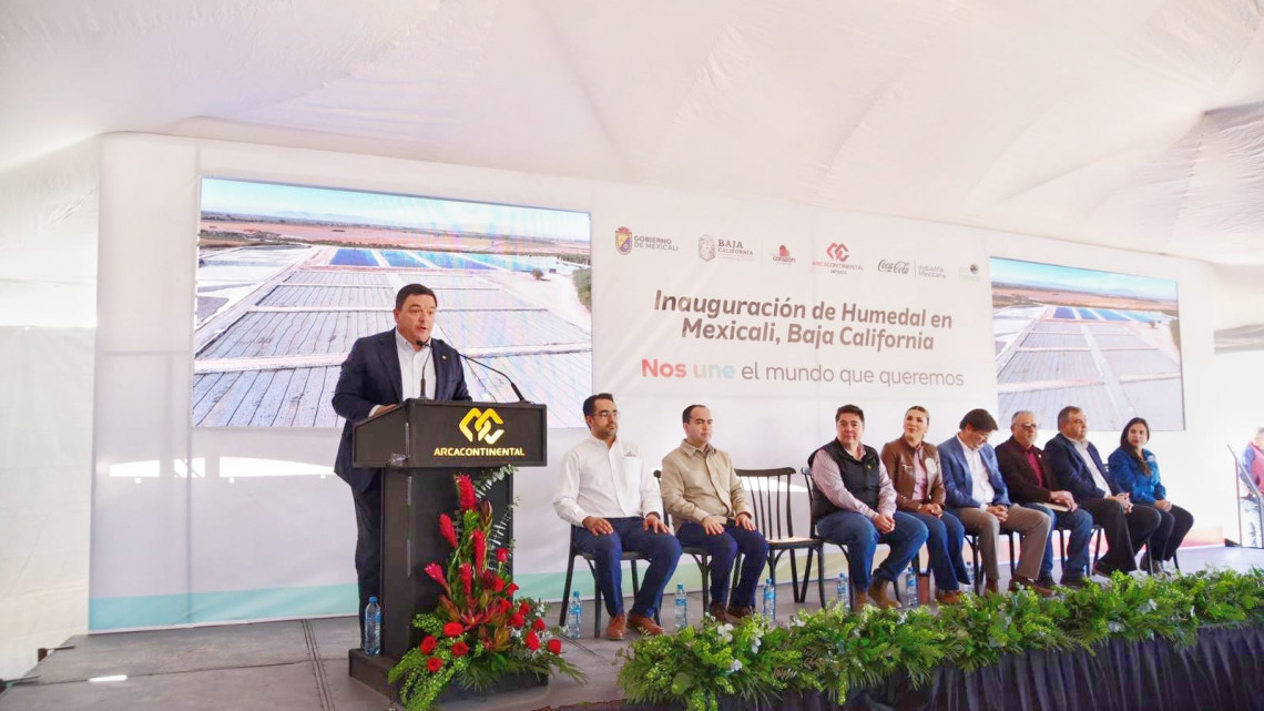 Arca Continental y Coca-Cola México inauguran humedal artificial en Baja California
