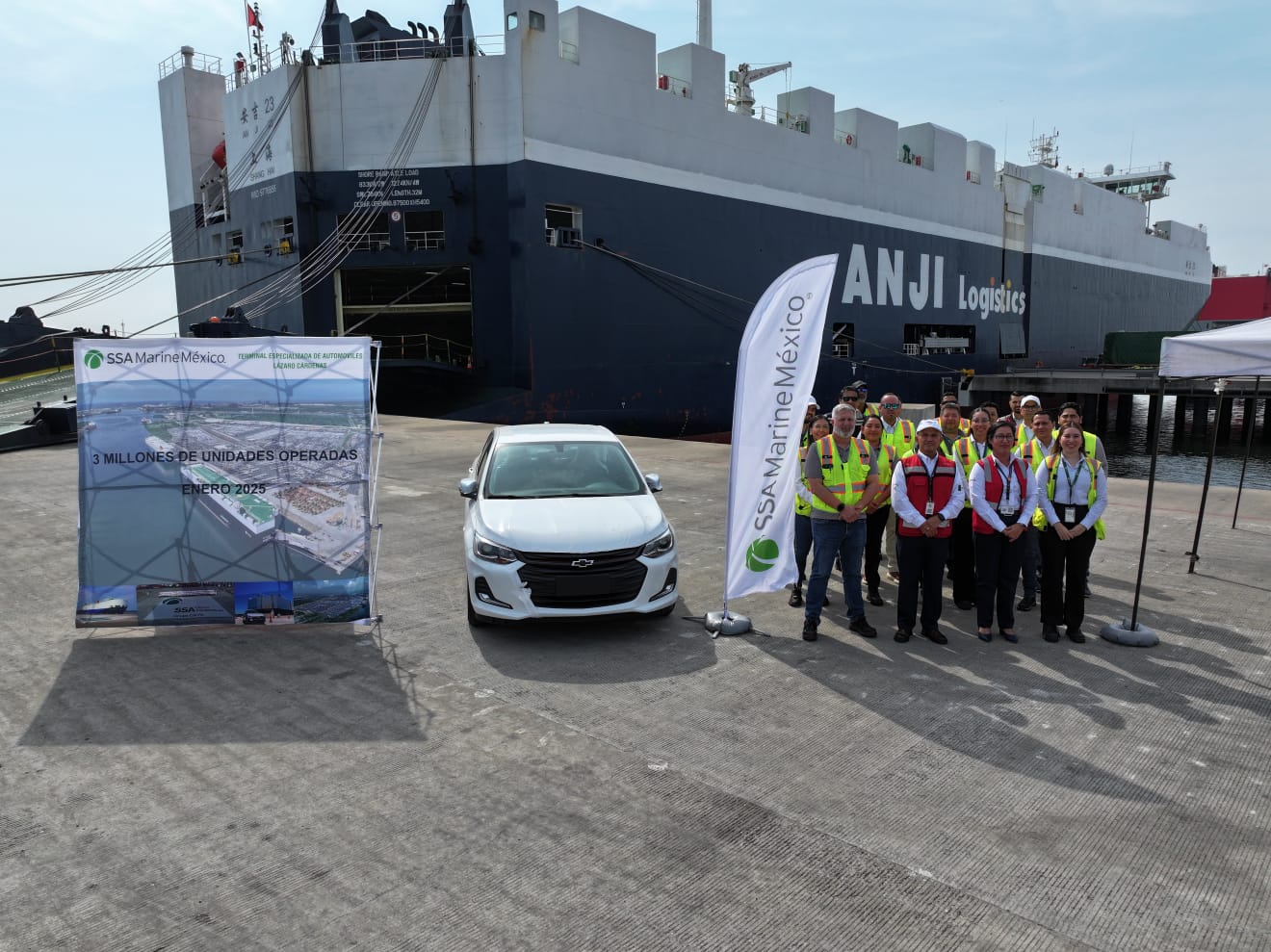 SSA Marine México recibe al automóvil 3 millones en puerto Lázaro Cárdenas