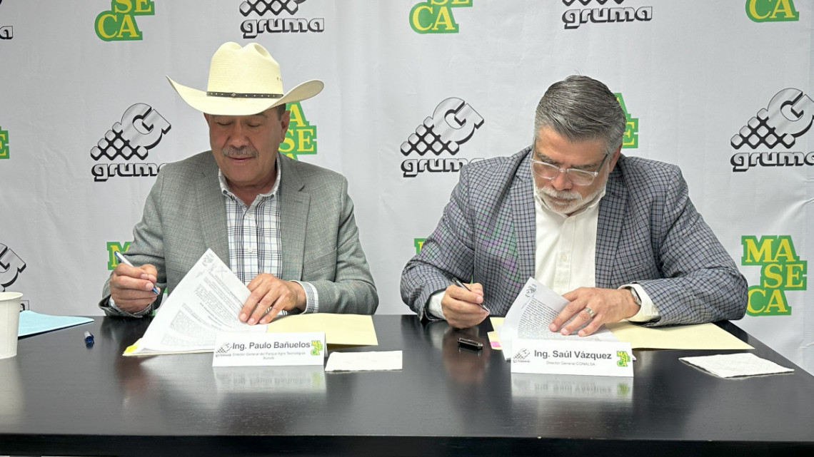 Gruma y Parque Agro Tecnológico Xonotli firman convenio de innovación en Guanajuato