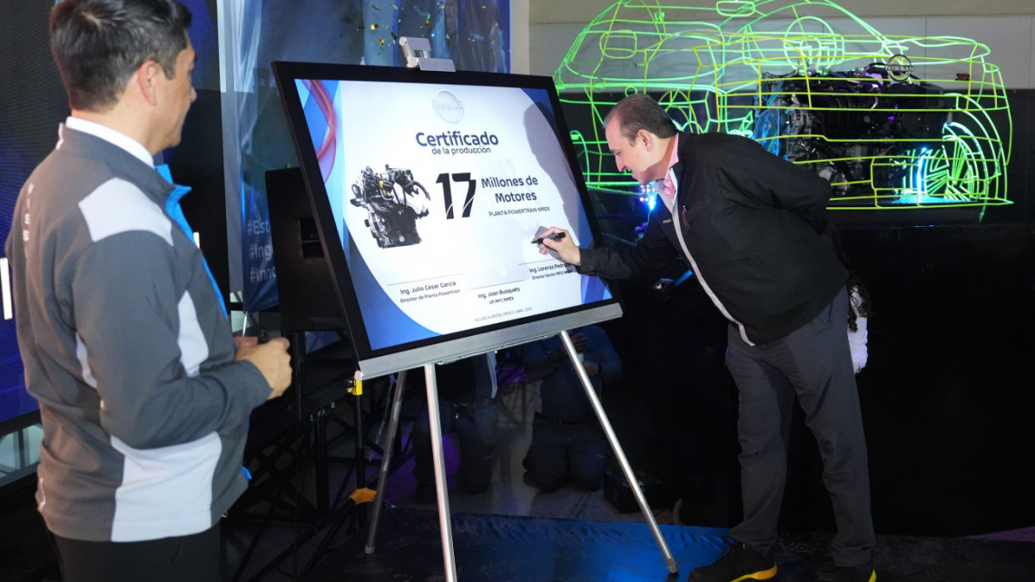 Producción de motores Nissan Aguascalientes alcanza cifra de 17 millones