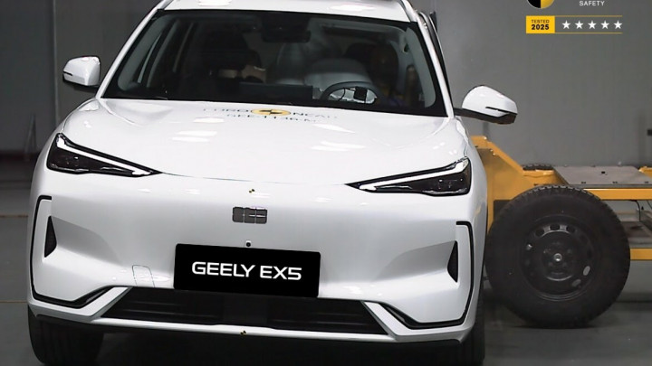 Obtiene Geely EX5 cinco estrellas en pruebas de impacto