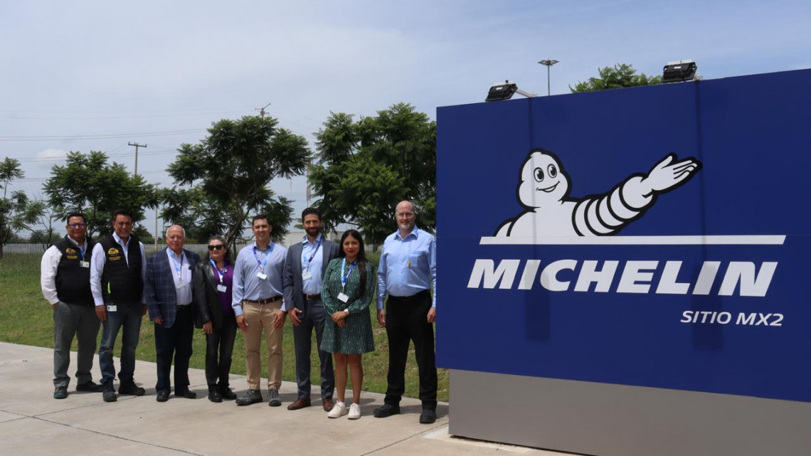 La Secretaría del Trabajo visita la planta de Michelin en León, Guanajuato.