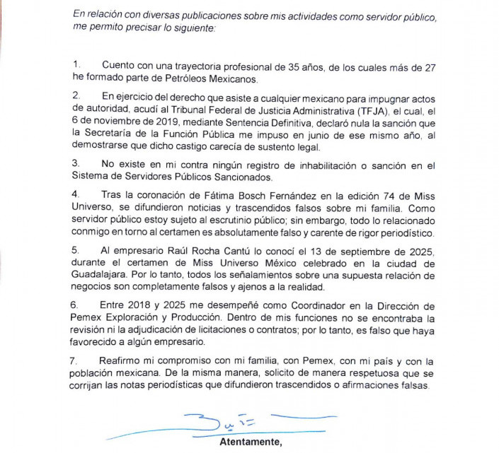 Aclara Bernardo Bosch señalamientos sobre Miss Universo Aclara Bernardo Bosch señalamientos sobre Miss Universo