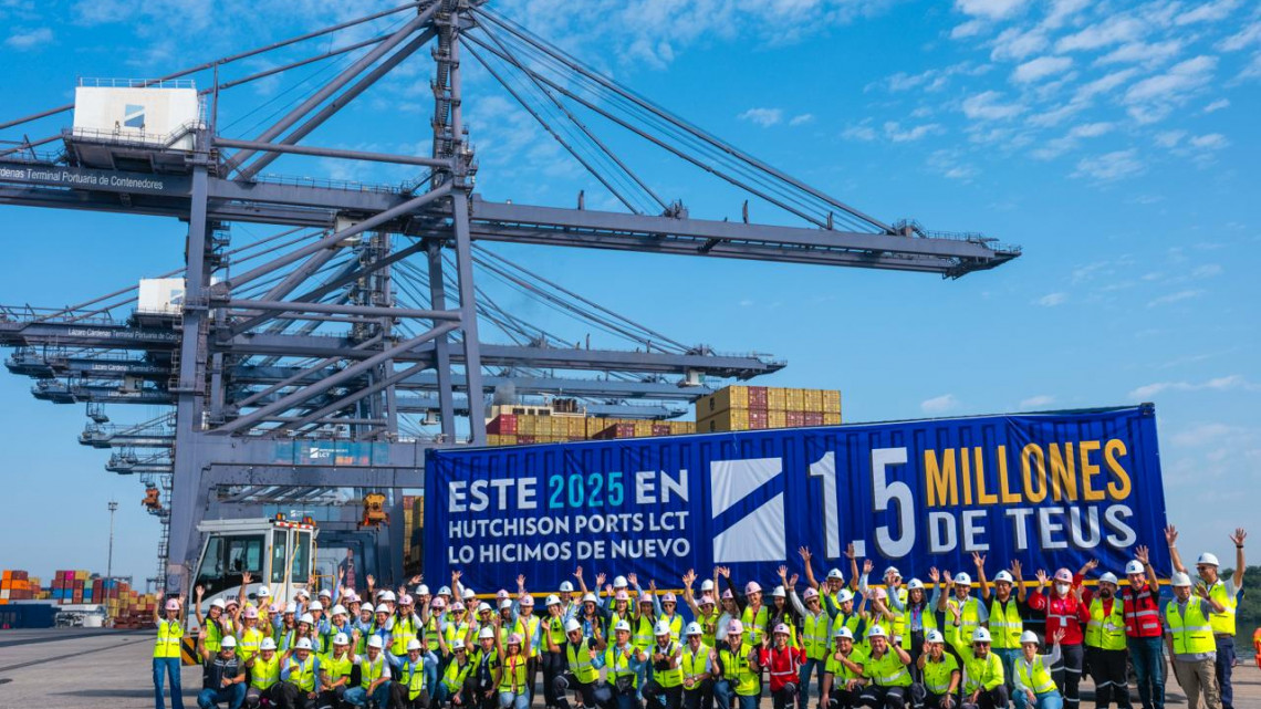 Hutchison Ports LCT mantiene ritmo operativo y alcanza 1.5 millones de TEUs en 2025