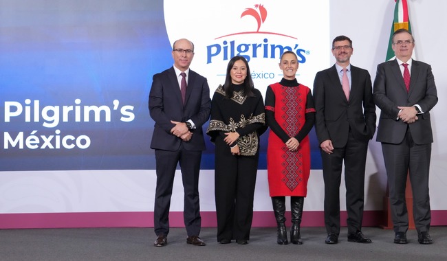 Empresa Pilgrim’s invertirá en el país mil 300 millones de dólares para 2026-2030