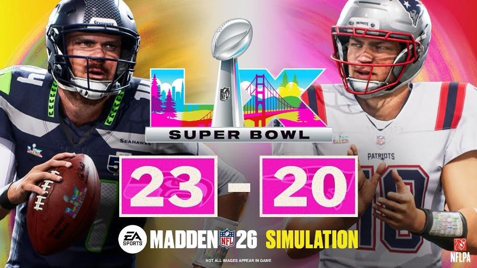 ¿No sabes a quién apostarle en el Super Bowl? Madden NFL 26 ya hizo la predicción