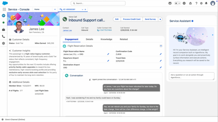 Salesforce lanza Agentforce Contact Center para integrar IA y CRM en servicio al cliente